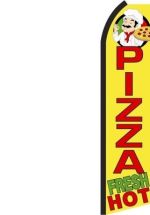 Feather Banner Flag 16' Kit Pizza yellow