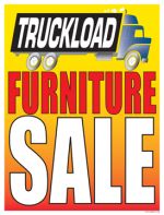 Retail Sale Signs Posters Truckload Furniture Sale