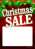 Seasonal Slotted Sale Tags 5in x 7in Christmas SALE w/Holly