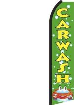 Feather Banner Flag 16' Kit Car Wash green car