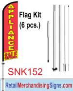 Swooper Banner Flags 16' Kit Appliance Sale red yellow Windless