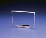 Chrome Sign Frame with Wedge Base 7" x 11" horizontal