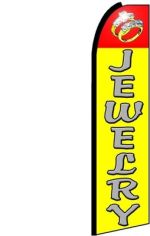 Feather Banner Flag 16' Kit Jewelry red yellow