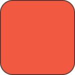 Fluorescent Label Blank Rectangle Red Orange