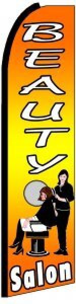 Feather Banner Flag 16' Kit Beauty Salon yellow