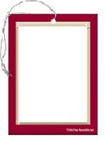 TYD603 Price Tag with string Blank Border has a hole and elastic String