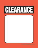 Fluorescent Unstrung Drilled Tag 2 3/4in x 3 1/2in Clearance