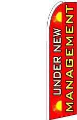 Feather Banner Flag 16' Kit Under New Management red