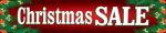 Holiday Store Banner 4' x 20' Christmas Sale (w/holly)