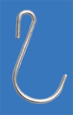 s hook zinc plated to hold merchandising strips or to display product