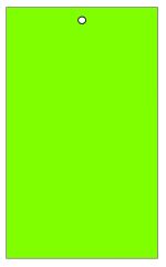 DFCGGR | Tag | Drilled | Blank | Fluorescent Green | Unstrung | 3 1/2" x 5 1/2"