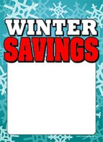 Seasonal Sale Tags 5in x 7in Winter Savings