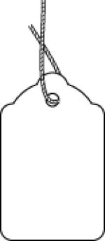 Merchandise Tag - Mini Tag 1 1/8'' x 1 1/2'' Strung White