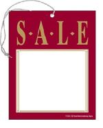 TYD601 Sales Price Tag Sign SALE with hole and elastic String