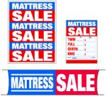 Retail Promotional Sign Mini Small and Large Kits 4 piece Mattress Sale