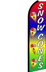 Feather Banner Flag 16' Kit Snow Cones rainbow