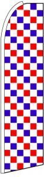 Feather Banner Flag 16' Kit Red White Blue Checker