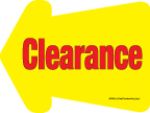 4in x 5 1/2in Shelf Talker Arrow Clearance 10 pack