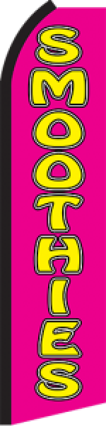 Feather Banner Flag Only 11.5' Smoothies pink yellow