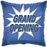 Grand Opening Mylar Promotional Balloons 18in Square 5 pack