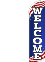 Swooper Banner Flag 16' Kit Welcome stars stripes Windless