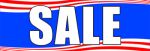 Sale Banners 3' x 10' Sale red white and blue