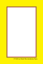 Unstrung Sale Tags 1 3/4in x 2 3/4in Border (yellow)