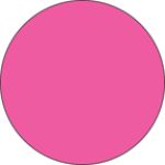 Fluorescent Labels Blank Round 1 1/2in Pink 500 per roll