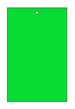 Blank Cards Tags Bright Green Fluorescent with hole, no string