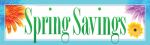 Retail Sale Banners Spring Savings (flowers)