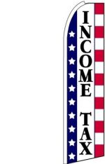 Feather Banner Flag 16' Kit Income Tax stars stripes