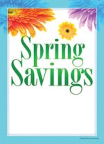 Seasonal Slotted Sale Tags 5in x 7in Spring Savings